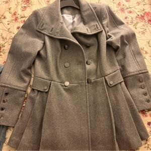 Calvin Klein Gray Double-Breasted Pea Coat